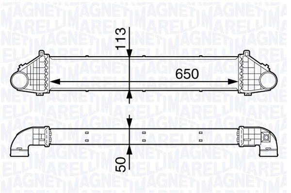 MAGNETI MARELLI tarpinis suslėgto oro aušintuvas, kompresorius 351319202600